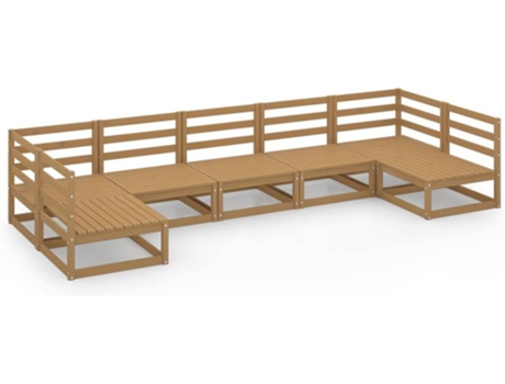 Conjunto 7 de muebles de jardín VIDAXL madera maciza de pino