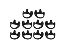 5 Pares De Tapones Para Los Oídos Grandes De Silicona Moldeada Para Radios Bidireccionales, Color Negro.