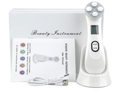 Máquina de radiofrecuencia 5 en 1 para reafirmar la piel, rejuvenecer y eliminar arrugas, color blanco Bestvite