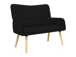 Maison Exclusive - Sofá De 2 Plazas Negro 115 X 61 X 87 Cm Tela