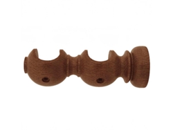 Soporte Madera Liso Abierto Doble 20x118 mm Nogal RIEL CHYC