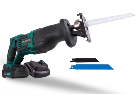 Sierra VONROC de Sable Vpower 20VIncl. Batería 2.0Ah Cargador Rápido Hojas de y Bolsa de Almacenamiento