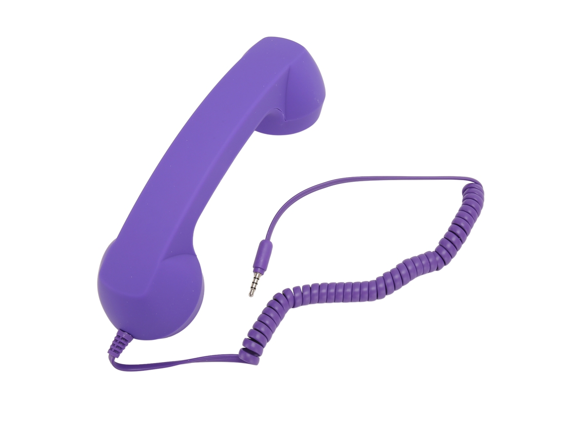 Teléfono Móvil Retro Con Cable Y Conector Antirradiación De 3,5 Mm Para Smartphone/ordenador - Morado
