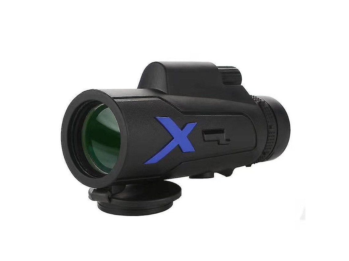 Telescopio monocular 12x50 HD Bak4 con prisma, adaptador para smartphone, trípode, regalo para adultos, observación de aves, caza, viajes, color negro, Yizhood
