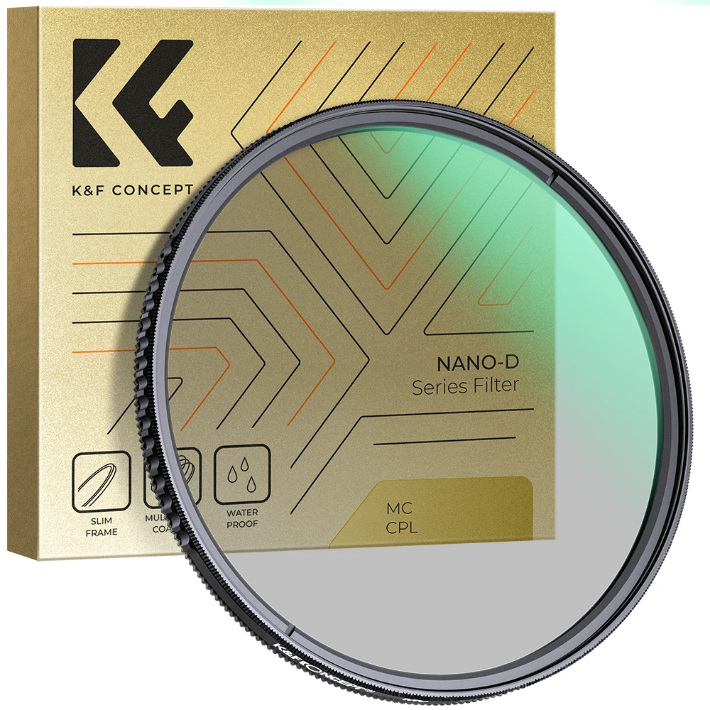 Filtro polarizador circular multicapa HD para cámara, verde, 86 mm