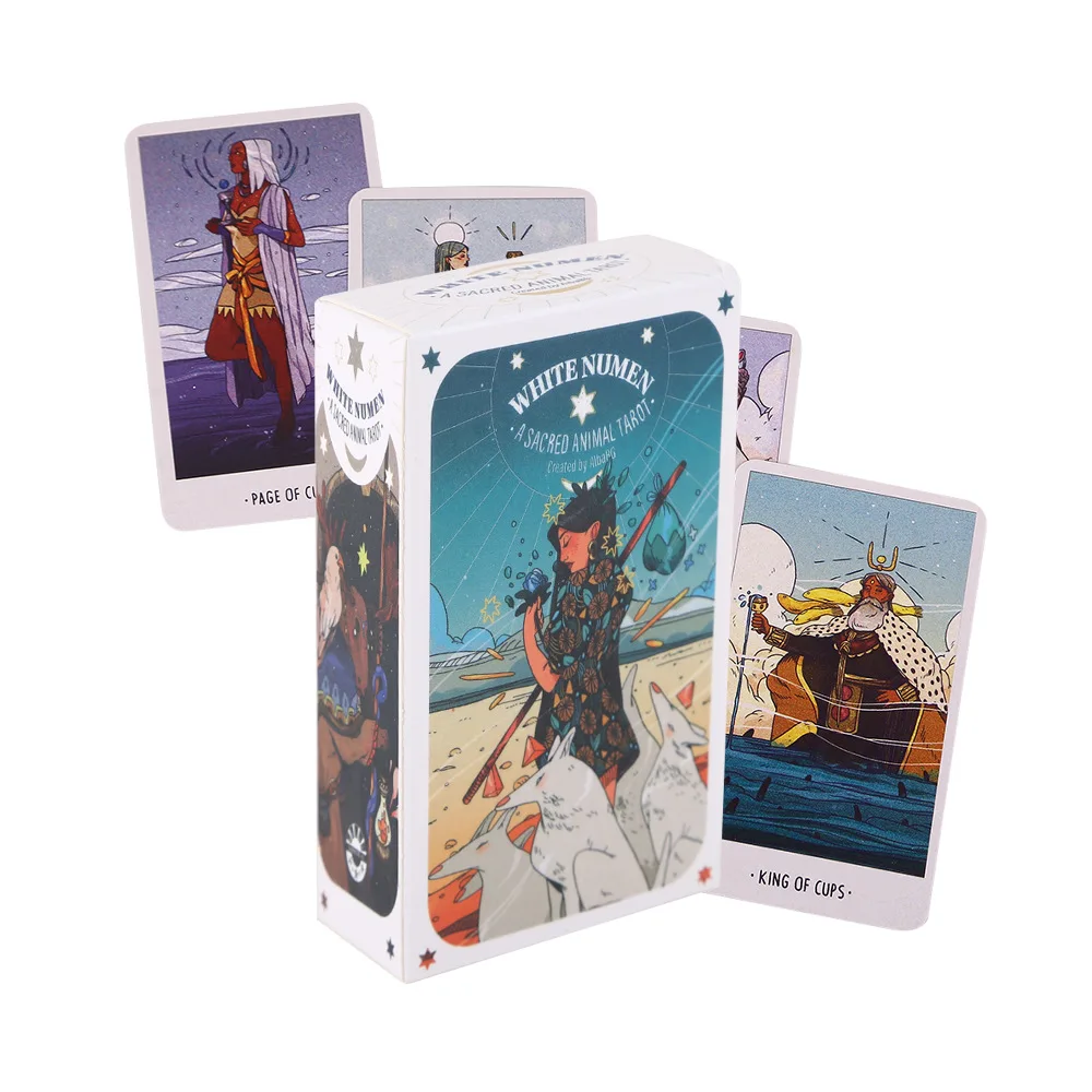 Deidad Blanca: Baraja De Cartas Del Tarot De Animales Sagrados, Profecía Y Adivinación (versión En Inglés), Juego De Mesa De Oráculo De Entretenimiento