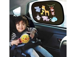 Par de Parasoles de Coche para Bebés y Niños Protección Solar y UV Universal 1722