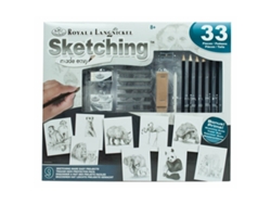 Set de Dibujo ROYAL & LANGNICKEL SKETCHING MADE EASY 33 Piezas