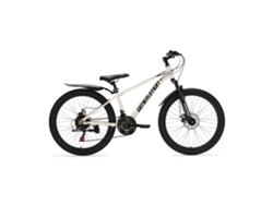 Bicicleta infantil Generation GT100 de 24 pulgadas, blanca, con guardabarros.