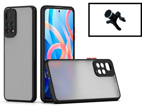 Kit Carcasa Trasera Protección Cámara + Soporte Magnético Xiaomi Redmi Note 11 Pro GIFT4ME Negro