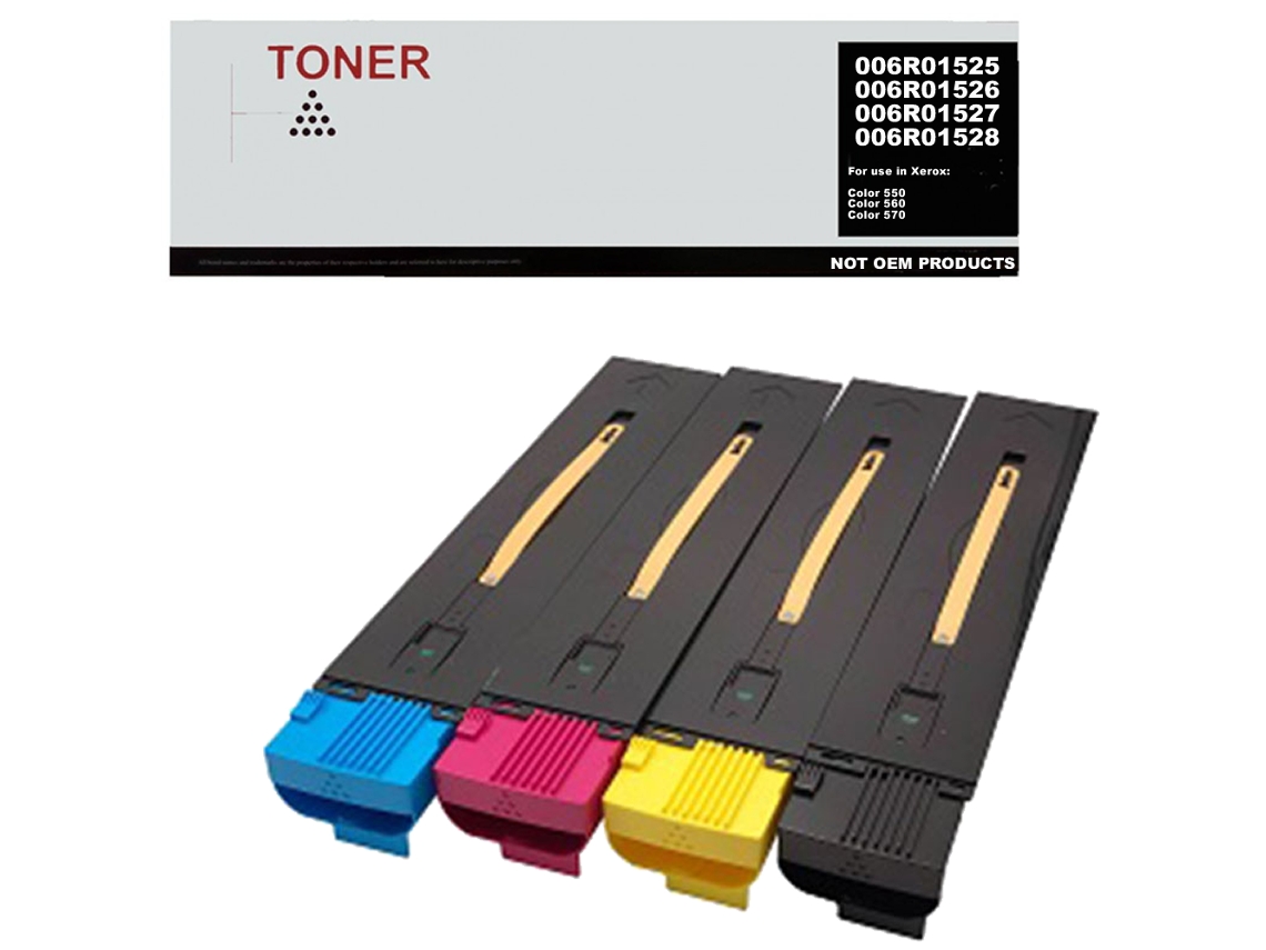 Paquete 4 Cartuchos de Toner Compatible Con Xerox Color 550 / 560 / 570