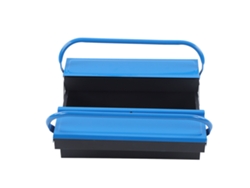 Caja de herramientas con pasamanos (dos niveles, tres estantes, plegable)