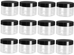 Juego De 12 Tarros Cosméticos Transparentes De 120 Ml Para Crema Y Mascarilla, Plástico Ligero, Para Mujeres Y