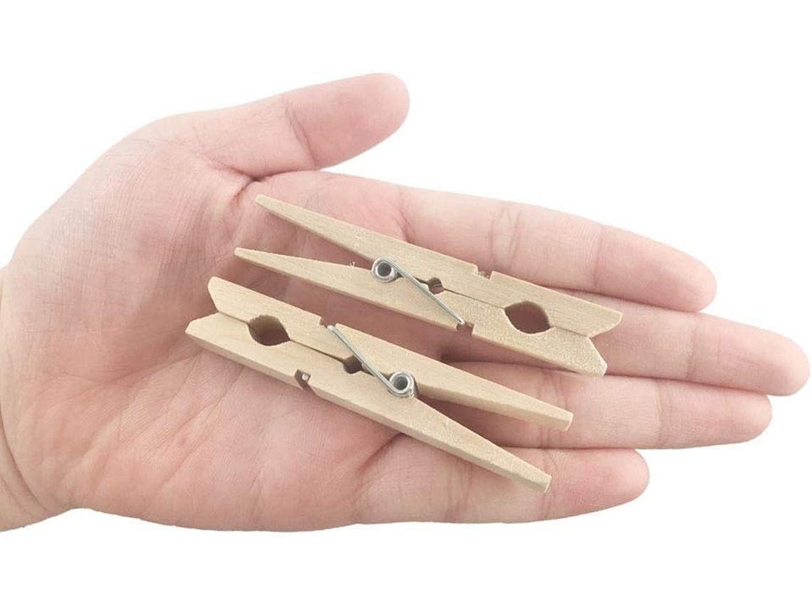 VIVILIYYA 50 Unidades De Pinças De Madeira Para Roupa Com Aproximadamente 7,3 Cm De Comprimento