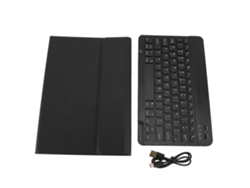 Funda con teclado para tableta (ángulo ajustable y teclado Bluetooth desmontable)