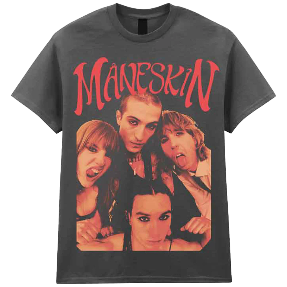 Maneskin Band Photo T-shirt Unisex Rockinstone Size:l