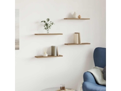 Estantes Pared | Estante Flotante | Estantería Pared 4 Ud Madera Ingeniería Roble Artisan 40x10x1,5cm