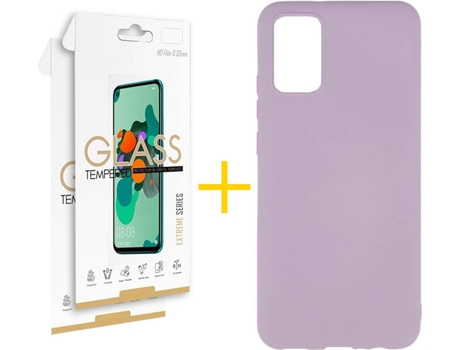 Kit Funda + Protector de Pantalla Samsung A02s SKYHE 3068 Morado