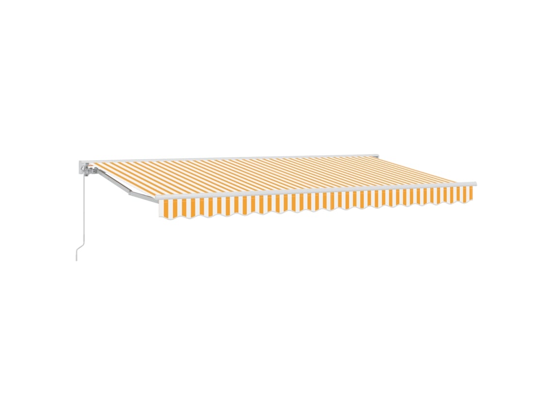 Parasol retráctil Vidaxl de tela amarilla (350 x 200 cm)