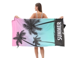 Toalla de playa de microfibra a rayas Yuysan, de alta absorción y secado rápido, 160 x 80 cm, modelo B47, color verde azulado.