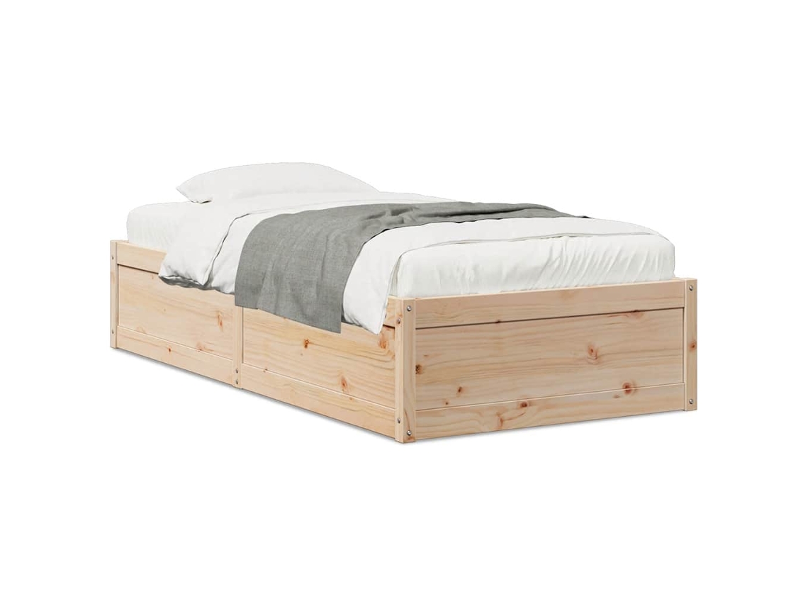 Maison Exclusive - Estructura De Cama Sin Colchón Madera Maciza De Pino 90x200 Cm