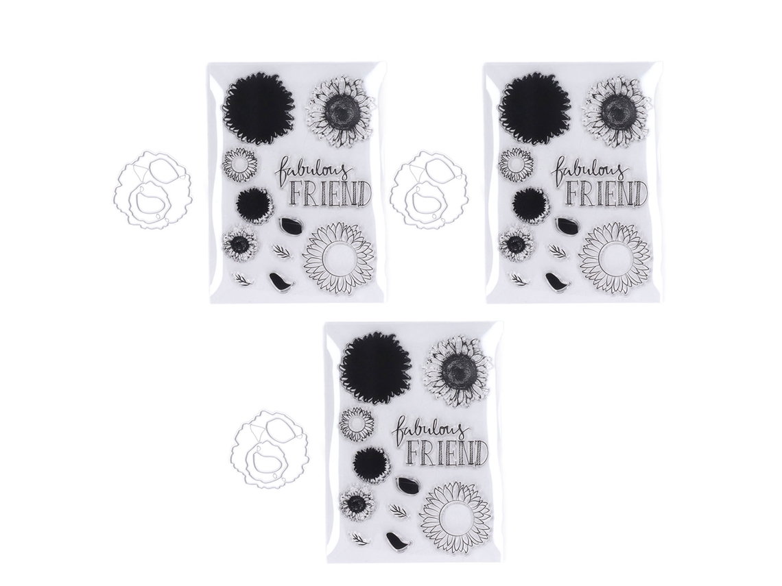 3 Juegos De Sellos De Flores De Tpr Transparentes Reutilizables Para Álbumes, Tarjetas Y Regalos Hechos A Mano.