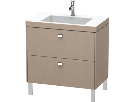 Lavabo para muebles DURAVIT Brioso c-bonded con base de 80,0x48,0 cm 2 extraíbles sin rebosadero con banco para grifos 1 agujero para grifos