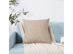 2026-40899-fundas De Almohada Decorativas De Lino 2uds 45x45cm, Café Claro Para Sofá, Sala De Estar, Silla