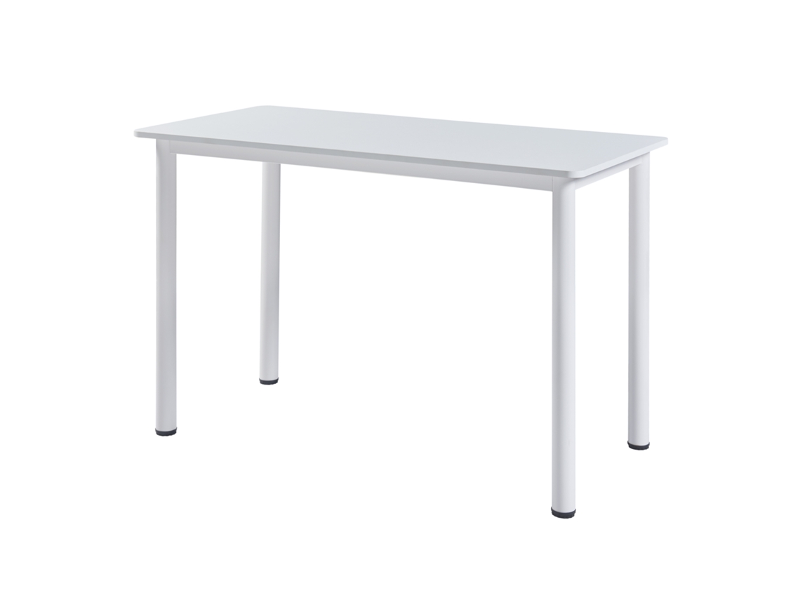 Mesa de comedor Tammela versátil para 4 personas de acero y MDF 120 x 60 x 75 cm - Blanco [EN.CASA]