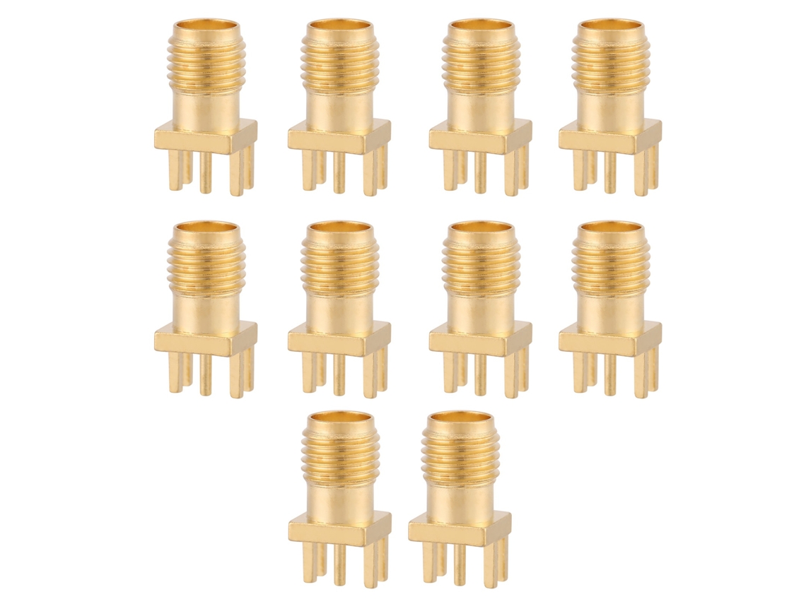 Yncm2026-10 Piezas Conector Rf Sma Hembra Base Socket Jack Montaje En Pcb 50 Ohm