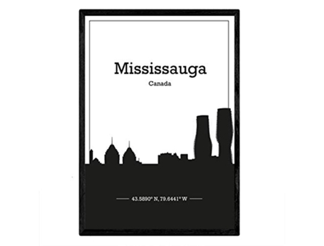 Poster NACNIC Mapa de Mississauga Canada (A3)
