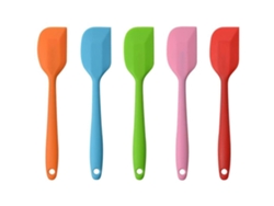 Juego de espátulas de silicona resistentes al calor, 5 piezas, utensilios de cocina antiadherentes compatibles con hornear y cocinar, aptos para lavavajillas.