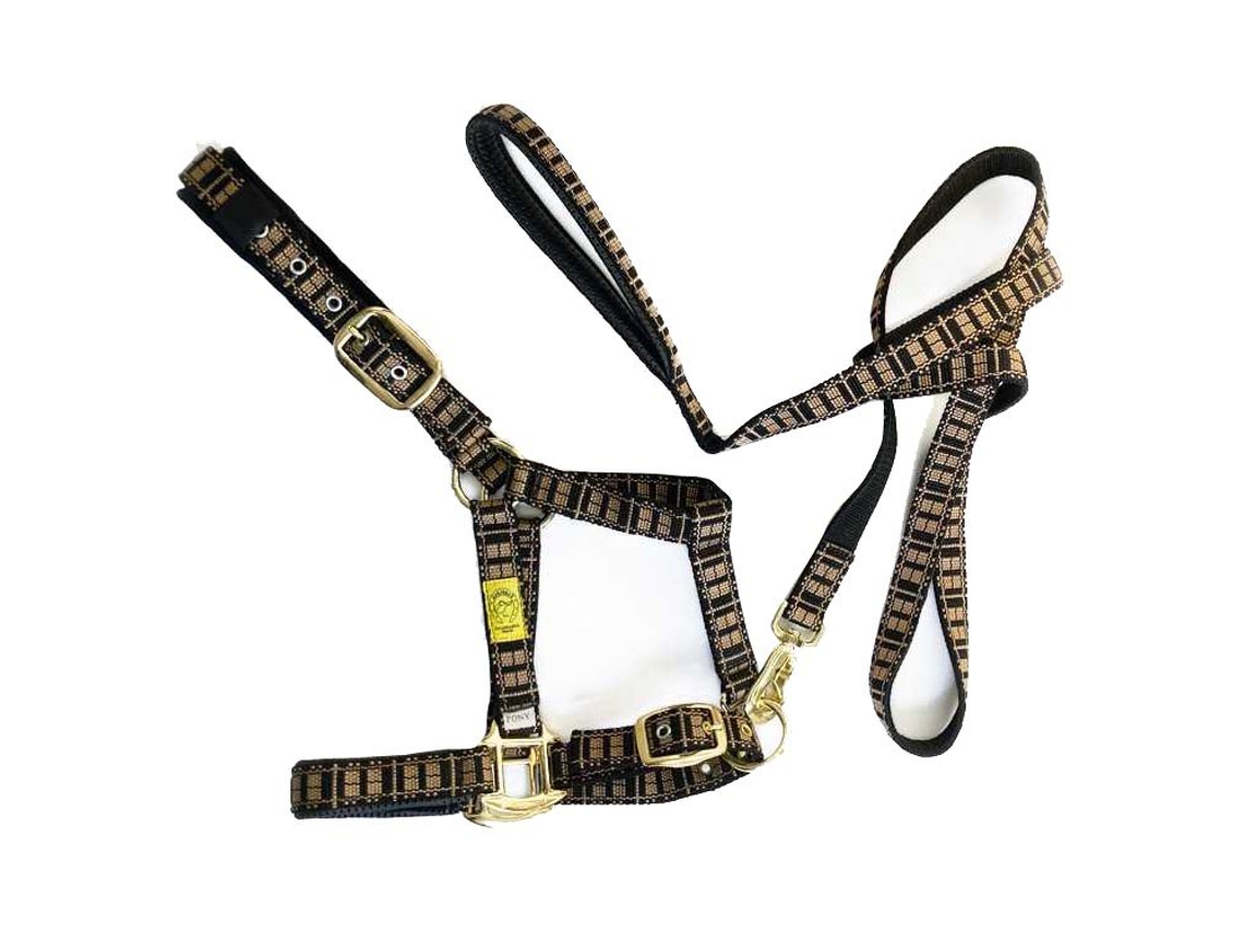 Halter&Lead Tartan Castanho Ponymarjoman Distribucion