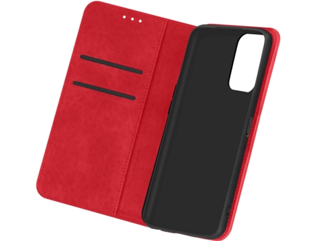 Funda Oppo A16s AVIZAR Libro (Rojo)