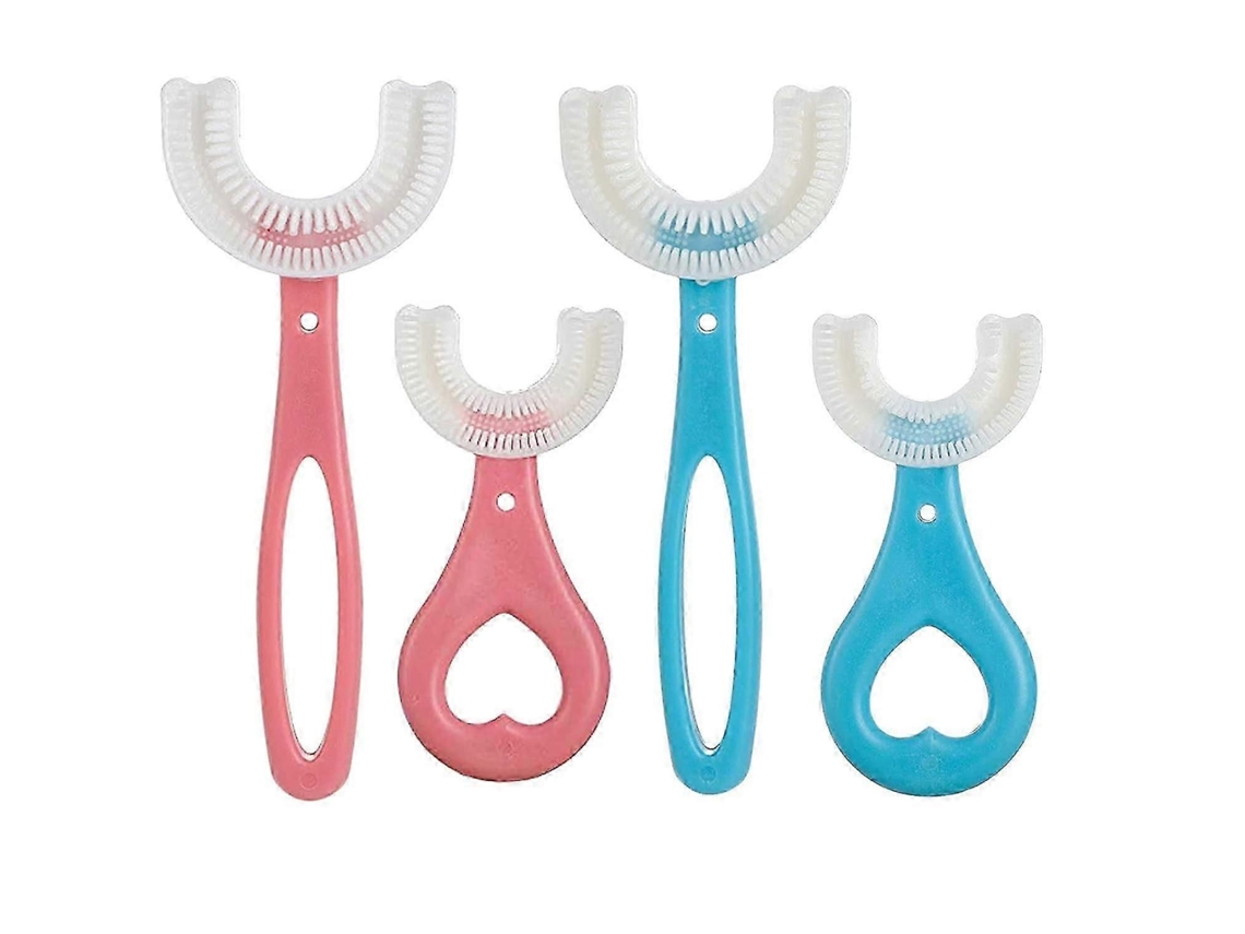 Juego de 6 cepillos de dientes infantiles en forma de U, cepillos de entrenamiento para niños de 2 a 12 años. GOKOCO