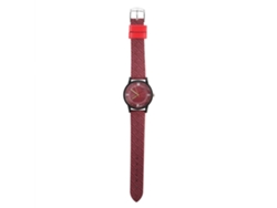 Reloj Analógico Unisex De Cuarzo Con Correa De Pu Y Números Romanos - Rosa