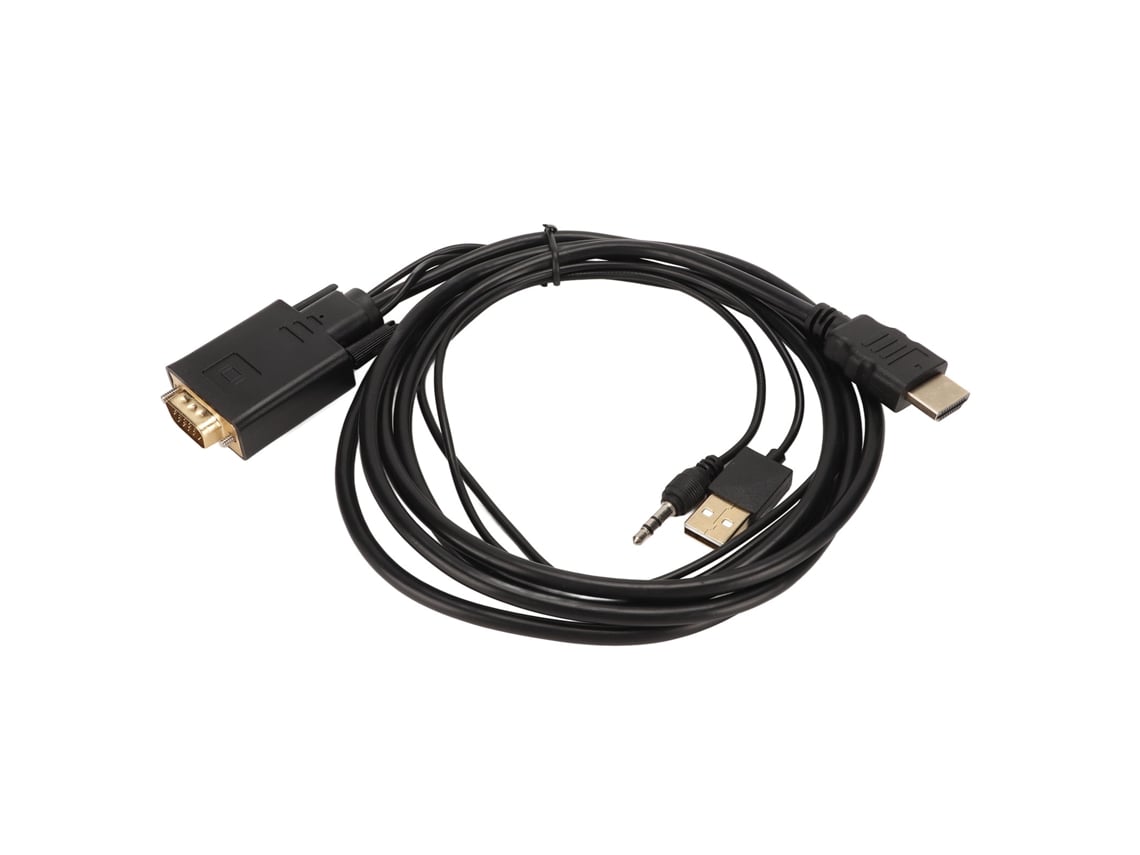 Cable Adaptador De Interfaz Multimedia Vga A Hd Con Alimentación Y Sonido Para Ordenadores De Sobremesa, Portátiles,