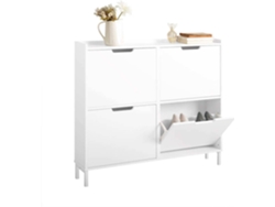 Zapatero  SOBUY (Blanco - 100x19x91 cm)