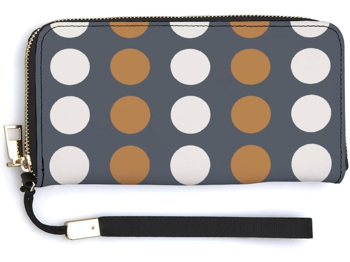 Cartera Cuero Con Cremallera Para Mujer Diseño Estampado