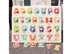 Juego De Rompecabezas De Madera - 26 Letras (edad Mínima Recomendada: 1 Año)