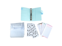 Carpeta Cuaderno A6 De Pu Con Bolsillo Transparente Cierre Magnético 6 Anillos Para Organizador De Presupuesto De Efectivo