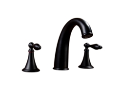 Grifo De Lavabo 023 En Latón Negro, Colección Céphise
