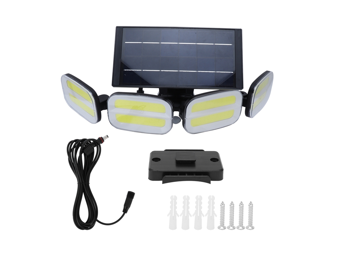 Aplique solar de pared para exteriores modelo 2026 con doble sensor, 3 velocidades, diseño dividido, protección IP65 para ahorro de energía y seguridad.