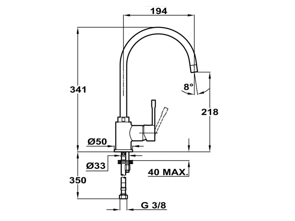 Grifo TEKA SP 995 (Cromo - 34,1 x 5 x 19,4 cm)