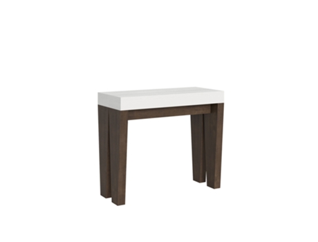 Consolas Spimbo Mix Extensible hasta 300 cm ITAMOBY (90 x 40 x 77 cm - Paneles de Melamina - Fresno Blanco-Nogal)
