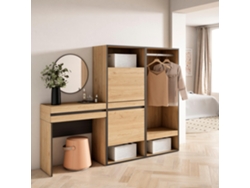 Consola entrada, 190x145x35 cm, Recibidor, Zapatero, Vestidor abierto, Roble SKRAUT HOME
