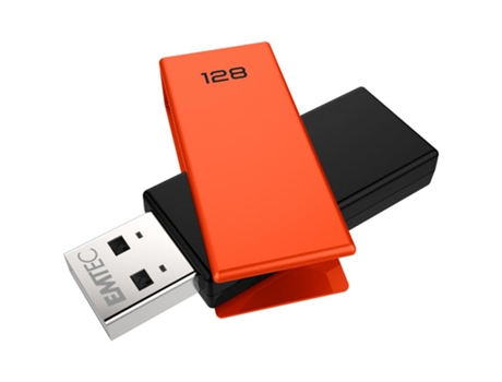Memoria Usb Emtec C350 Brick 128Gb Usb Tipo-A 2.0 Negro Naranja