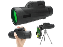 Telescopio monocular 10x42 HD IP68, trípode ajustable, adaptador para smartphone, observación de aves, caza, viajes, color negro, Yizhood