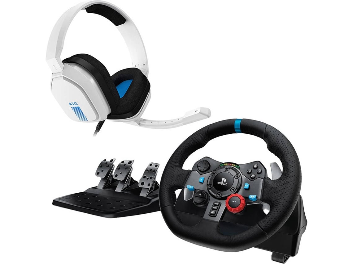 Bundle LOGITECH Volante G29 Driving Force + Headset Astro Gaming A10  (Blanco - Azul)