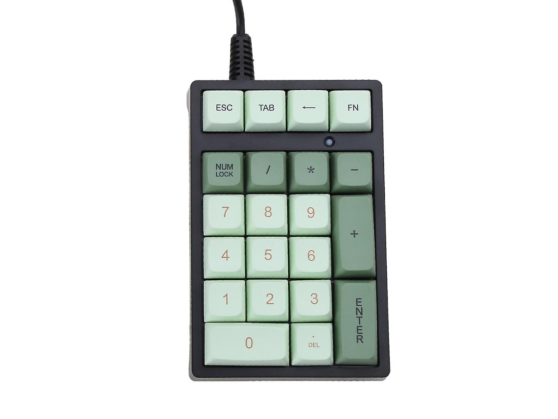 Teclado numérico ergonómico de 21 teclas con eje verde RGB para bicicletas eléctricas Ly